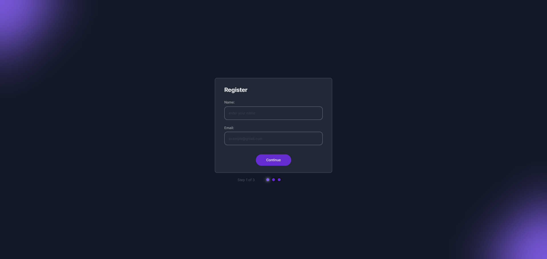 Screenshot of the Multi-step.Registration.Form site.